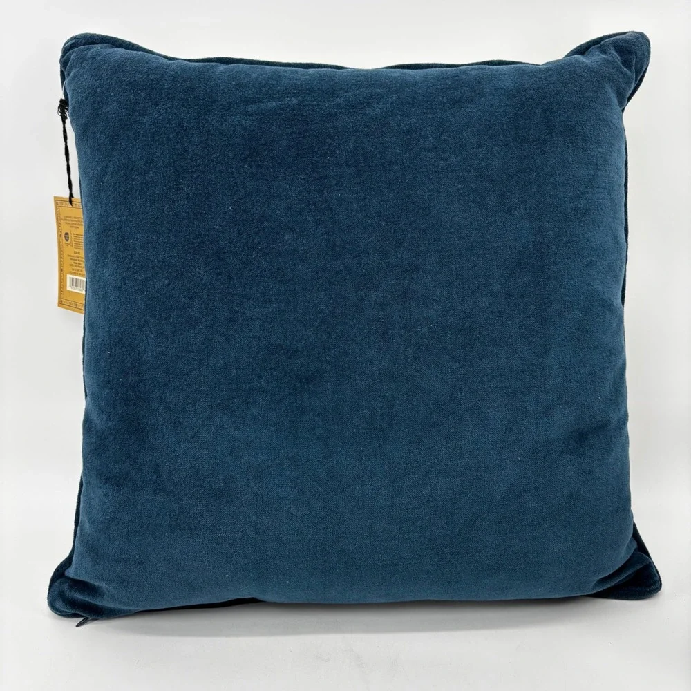 John Derian for Target Turkey Decorative Pillow 18x18 Fall Thanksgiving Teal NWT